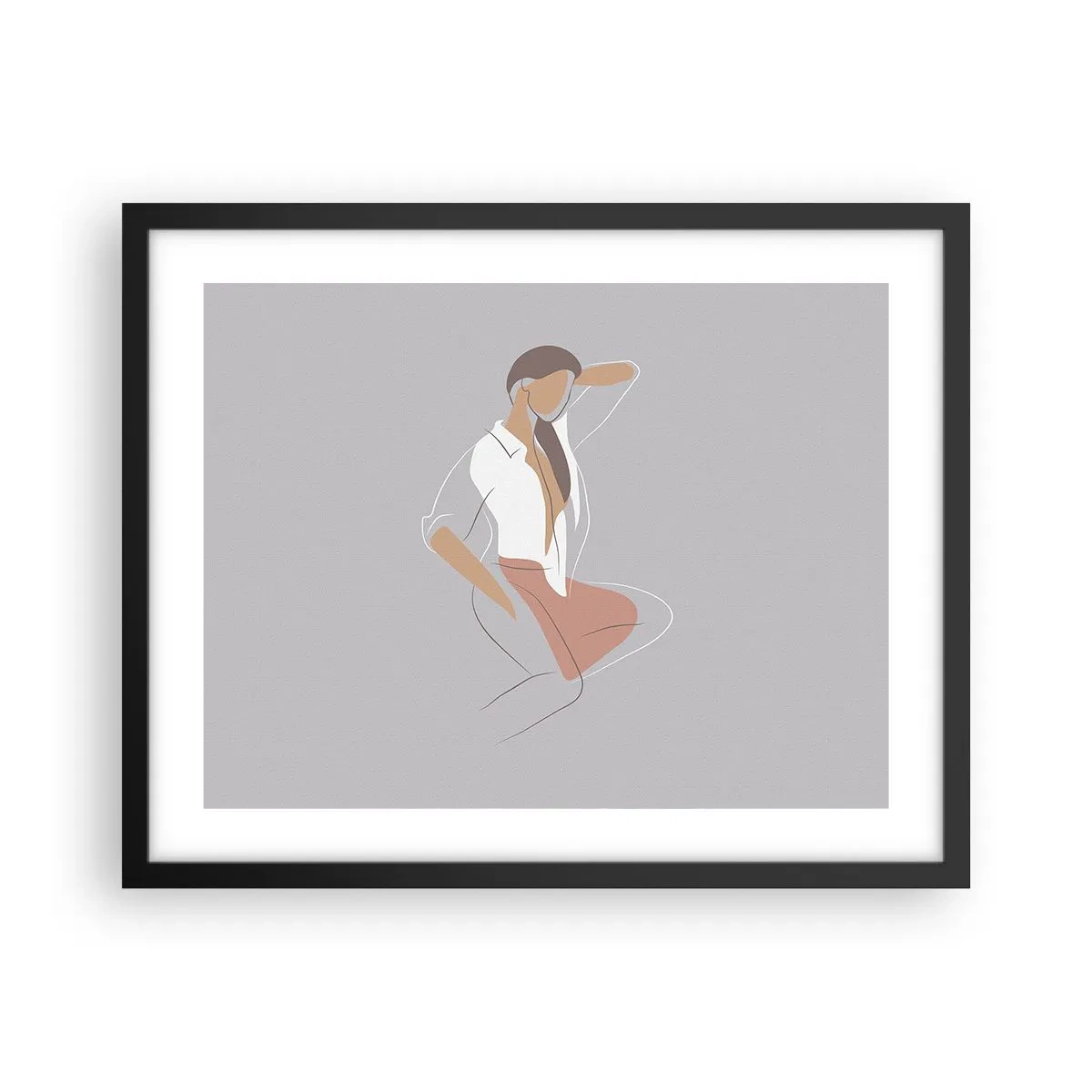 Plakat i sort ramme - Omrids af nåde - 50x40 cm