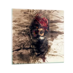 Billede på glas - Foruroligende for at sige det mildt - 40x40 cm