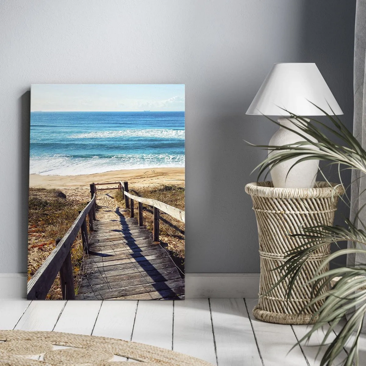 Lærredstryk - Billede på lærred - Løb! - 50x70 cm
