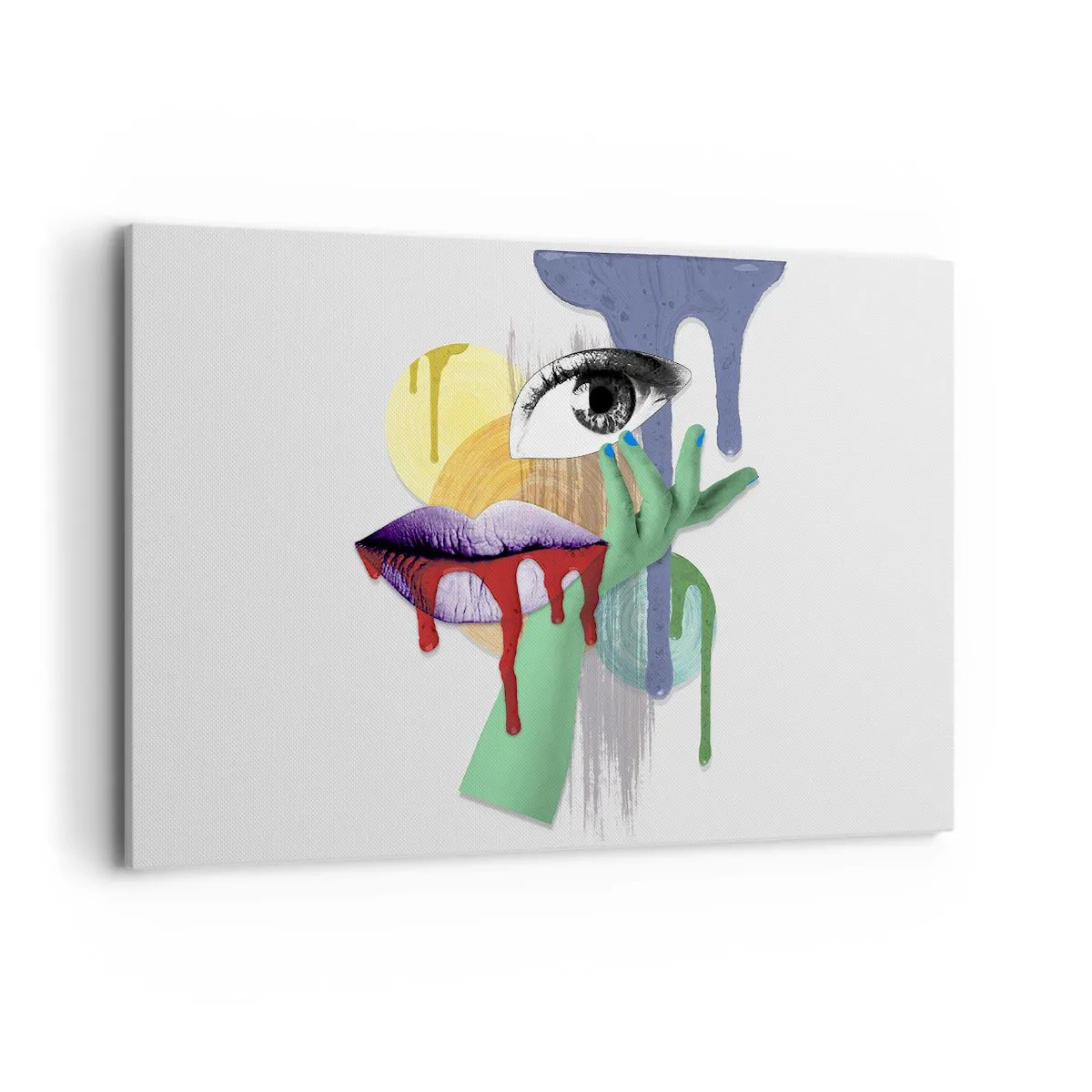 Lærredstryk - Billede på lærred - Dekonstrueret portræt - 120x80 cm