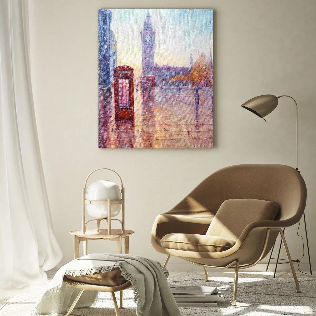 Billede på glas - En efterårsdag i London - 50x70 cm