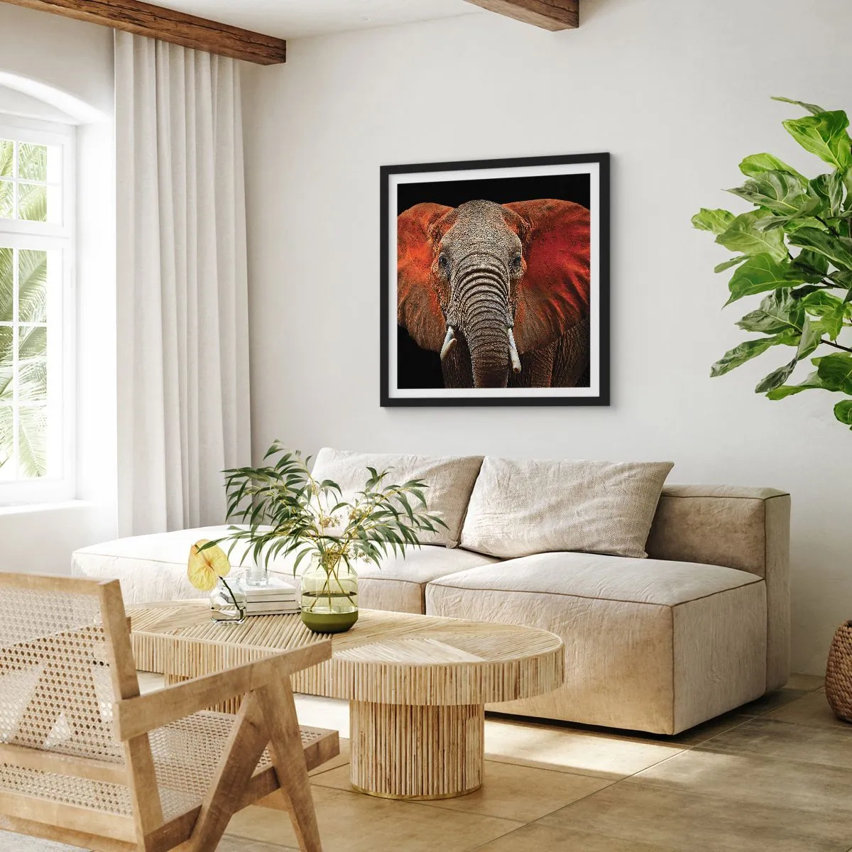 Plakat i sort ramme - Jeg er vild, er du? - 30x30 cm