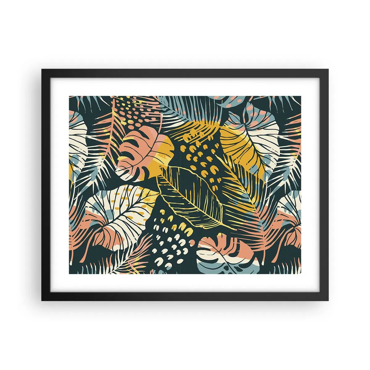 Plakat i sort ramme - Løvrig fantasi - 50x40 cm
