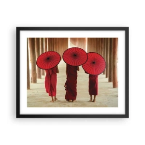 Plakat i sort ramme - På vej til det rene land - 50x40 cm