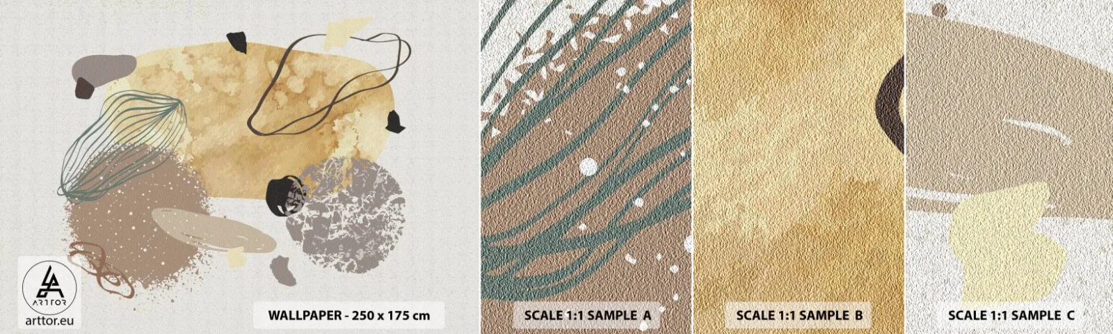 Fototapet Prøve Standard Eco - Anvendt plumkologi - Abstraktion, Stykke, Minimalisme - 100x30 cm