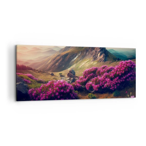 Lærredstryk - Billede på lærred - Sommer i bjergene - 120x50 cm