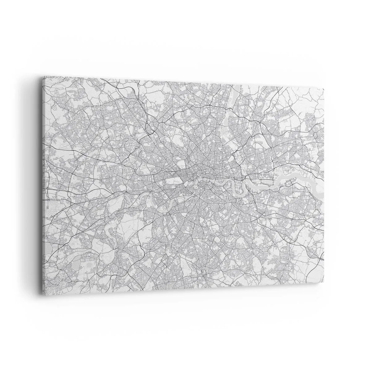 Lærredstryk - Billede på lærred - Kort over Londons labyrint - 100x70 cm