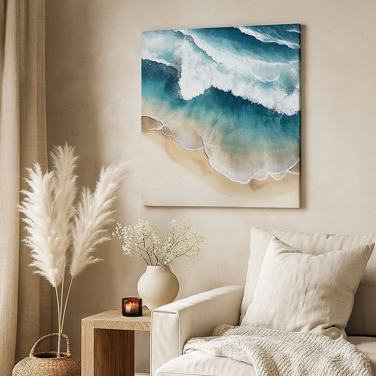 Lærredstryk - Billede på lærred - Et evigt møde - 30x30 cm