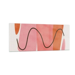 Billede på glas - Formernes blide bevægelse - 100x40 cm