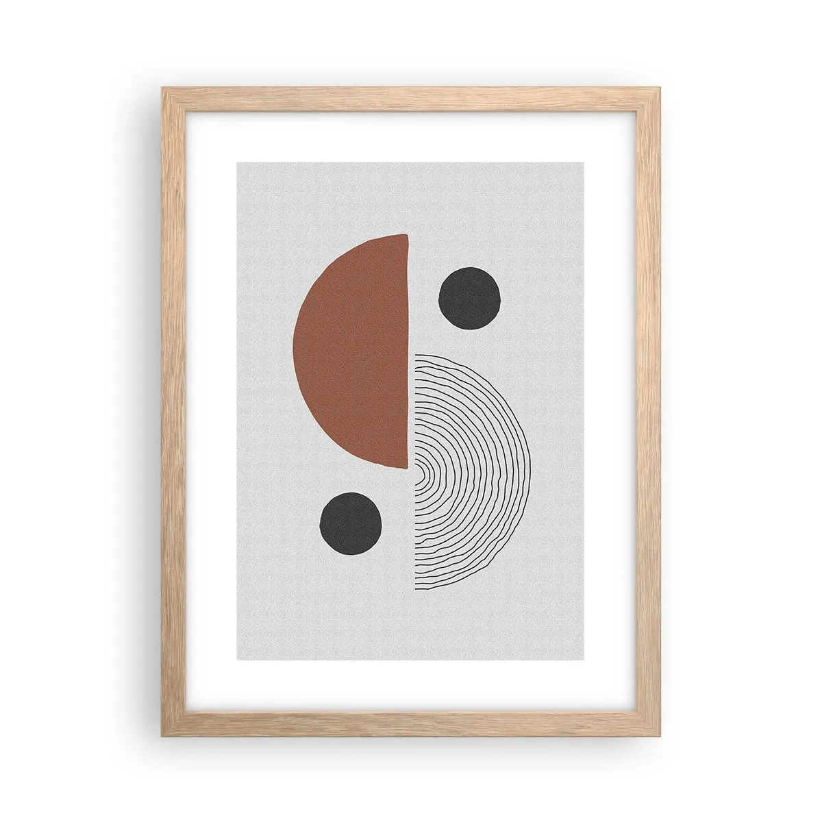 Plakat i ramme af lyst egetræ - Perfektion af hjulet - 30x40 cm