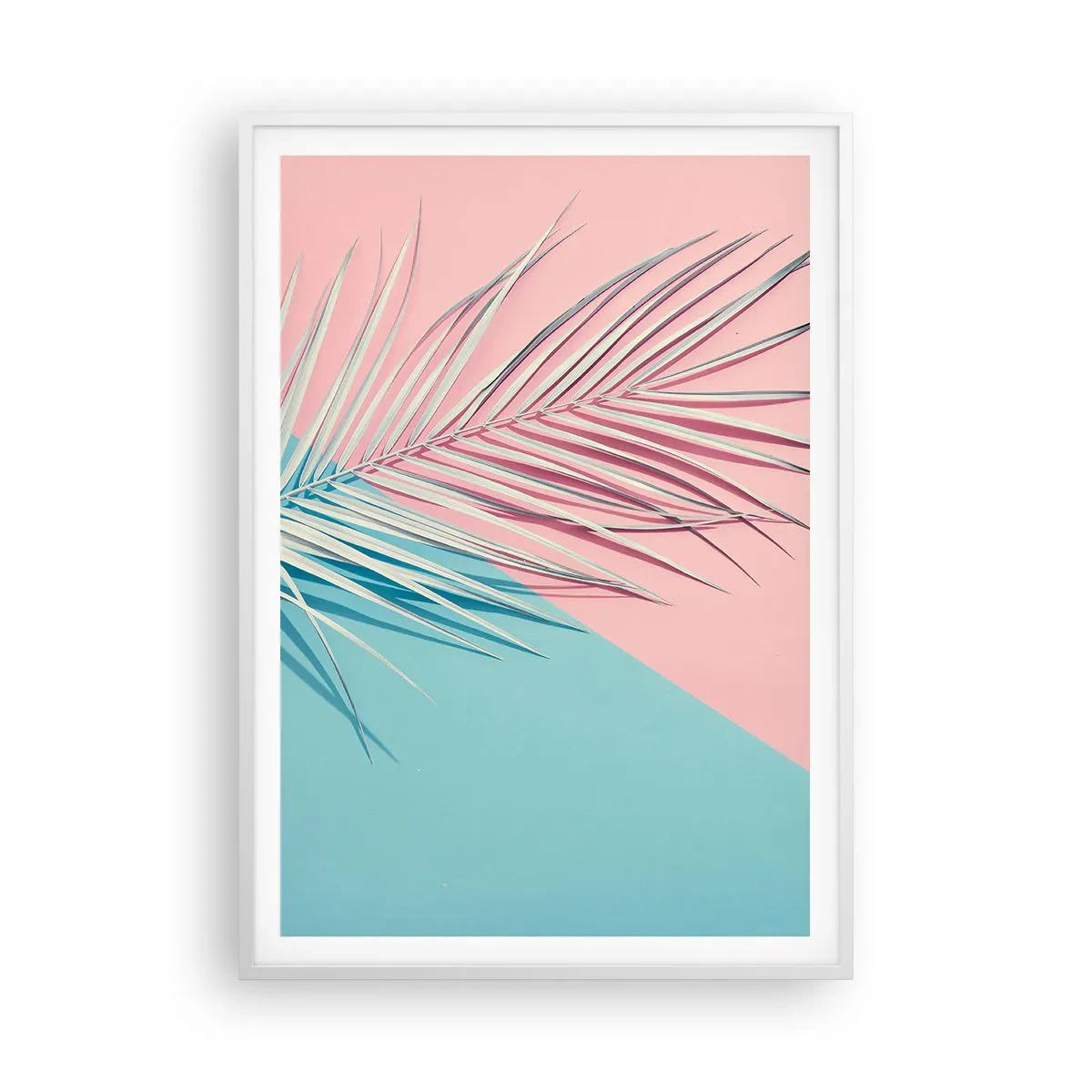 Plakat i hvid ramme - Tropisk indtryk - 70x100 cm