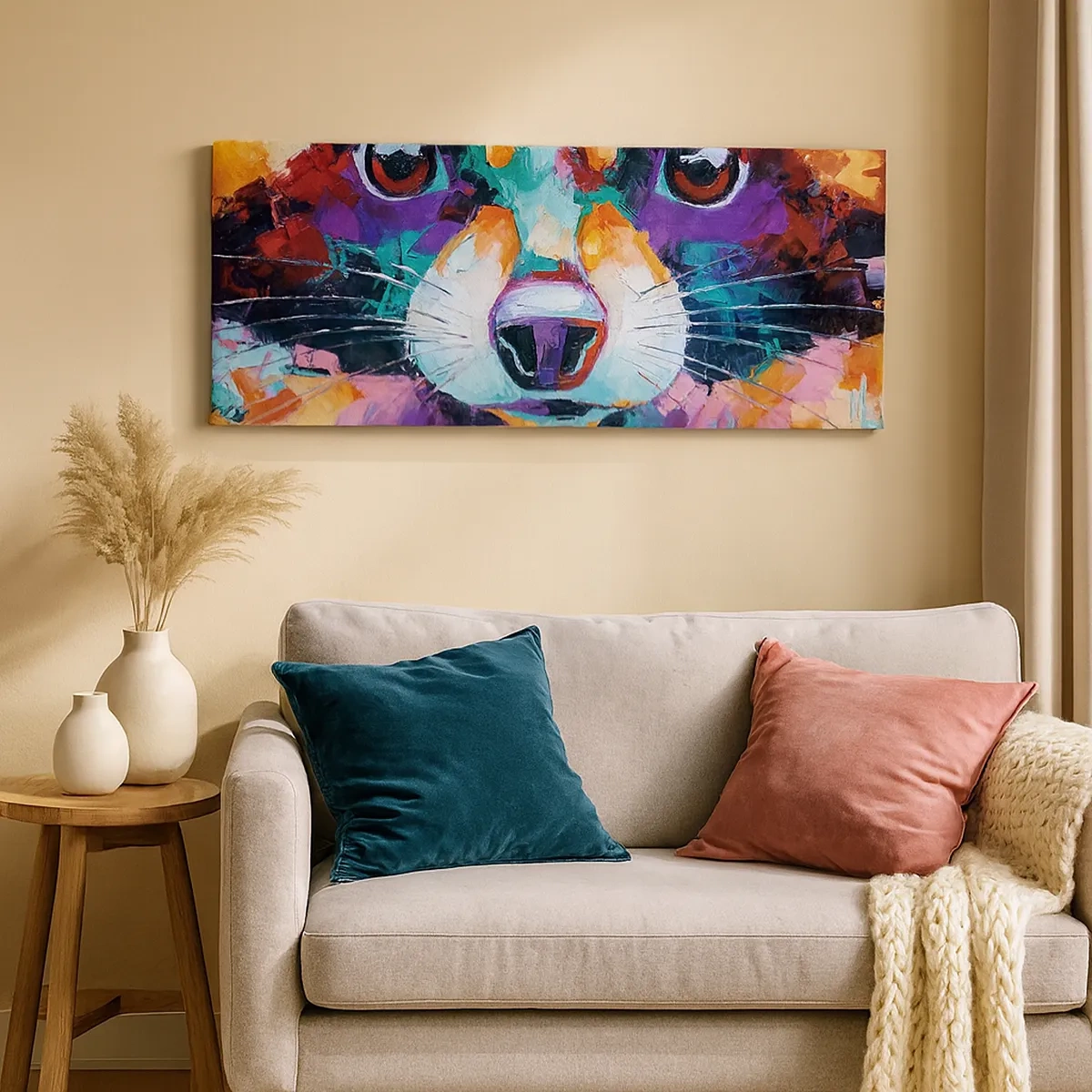 Lærredstryk - Billede på lærred - Kun gode følelser - 30x30 cm