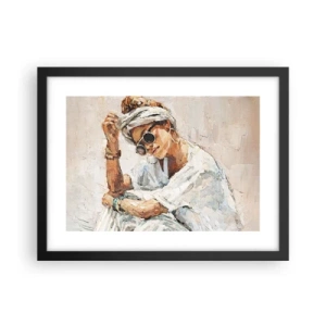 Plakat i sort ramme - Portræt i fuldt sollys - 40x30 cm