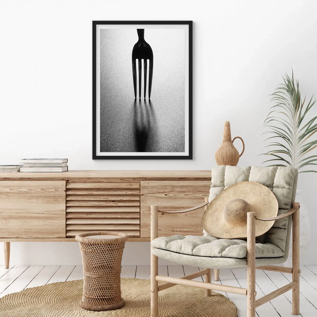 Plakat i sort ramme - Lys og skygge - 30x40 cm