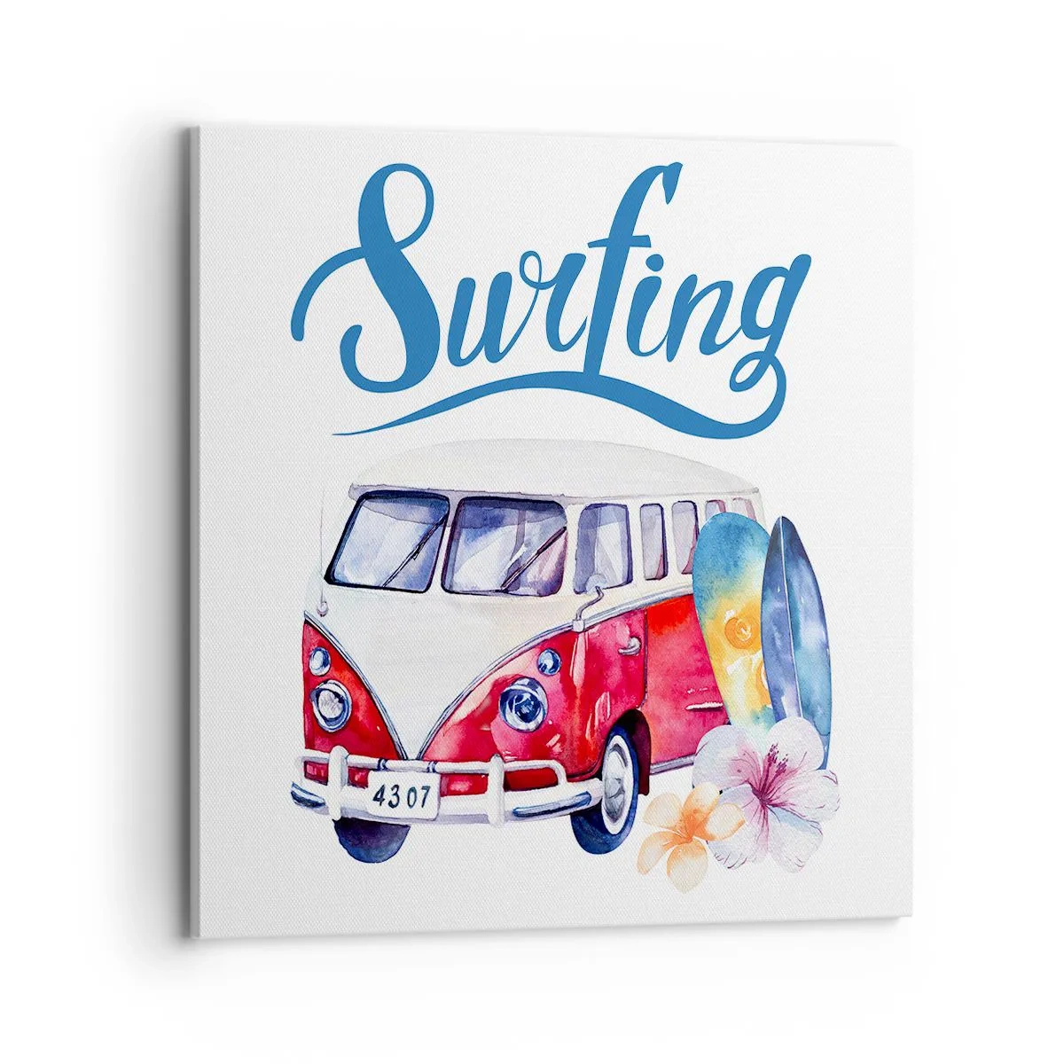 Lærredstryk - Billede på lærred - Agurk - en klassiker for surferen - 70x70 cm