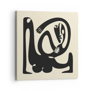 Lærredstryk - Billede på lærred - Næsten Picasso - 70x70 cm