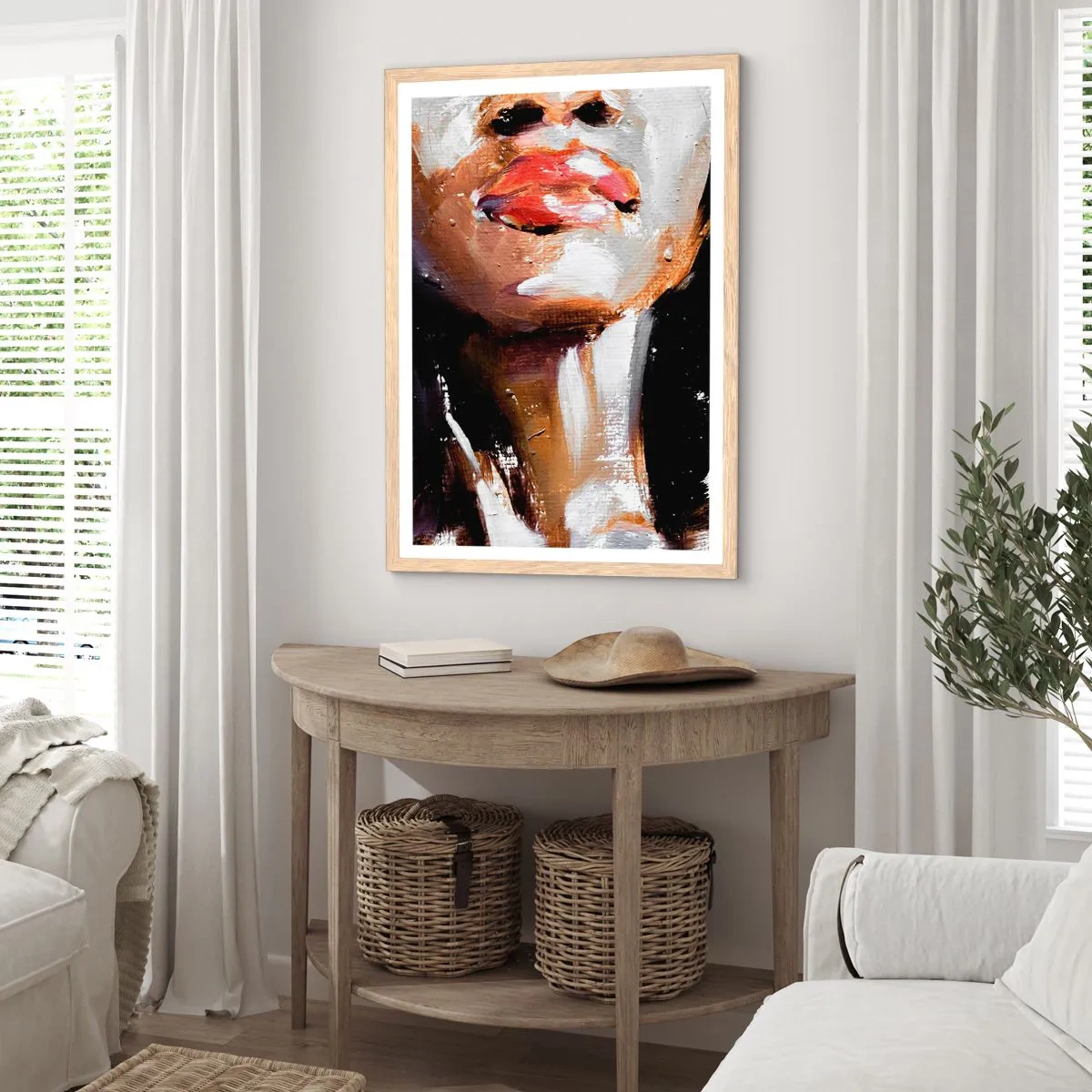 Plakat i ramme af lyst egetræ - Stolthed uden fordomme - 30x40 cm