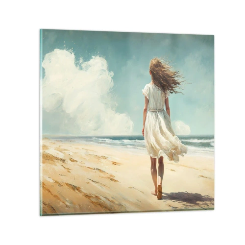 Billede på glas - At møde solen og vinden - 30x30 cm