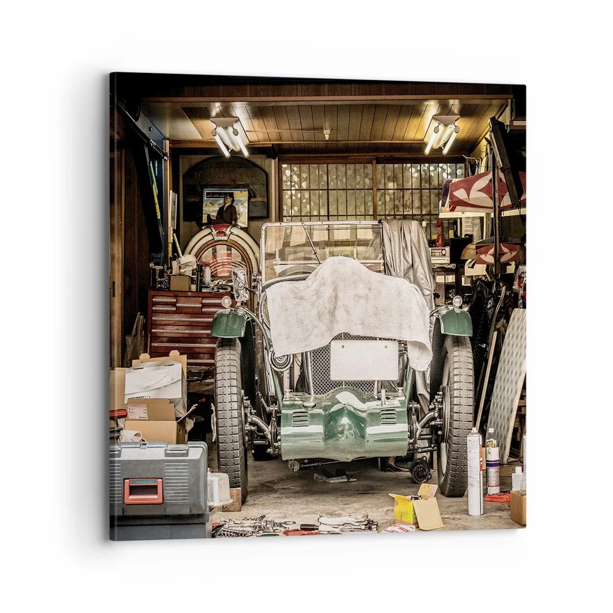 Lærredstryk - Billede på lærred - Tilbage til fortiden - 70x70 cm