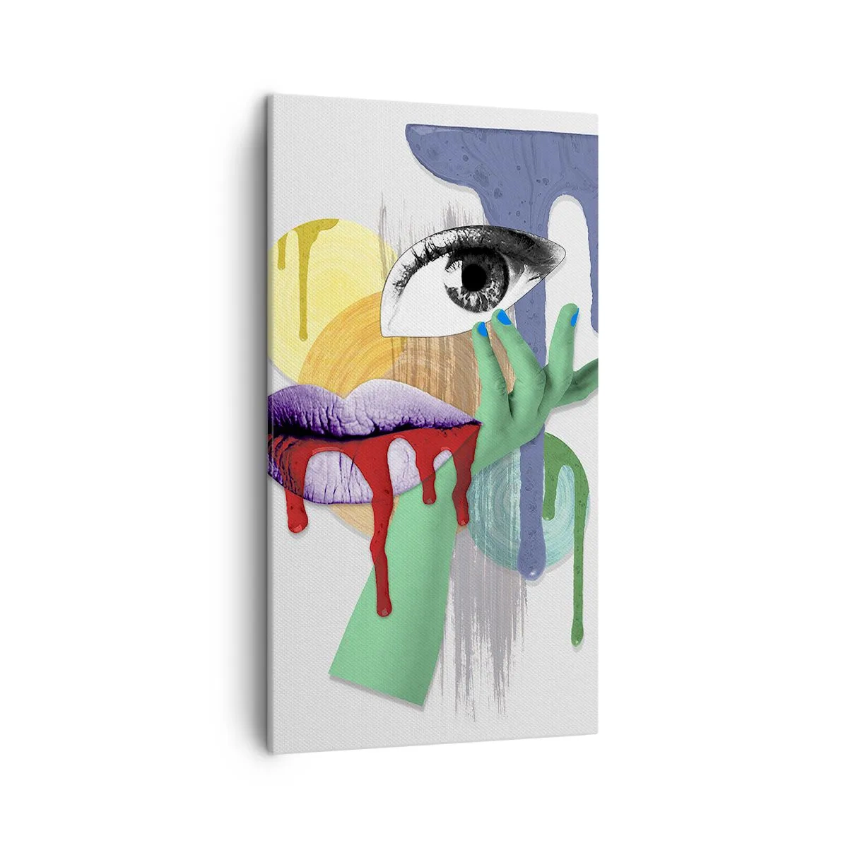 Lærredstryk - Billede på lærred - Dekonstrueret portræt - 45x80 cm