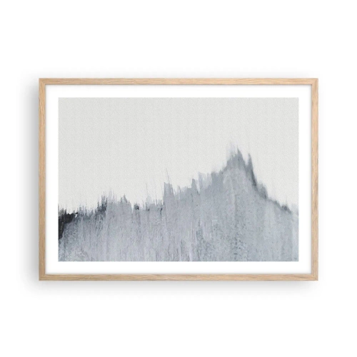 Plakat i ramme af lyst egetræ - Mystisk plade - 70x50 cm