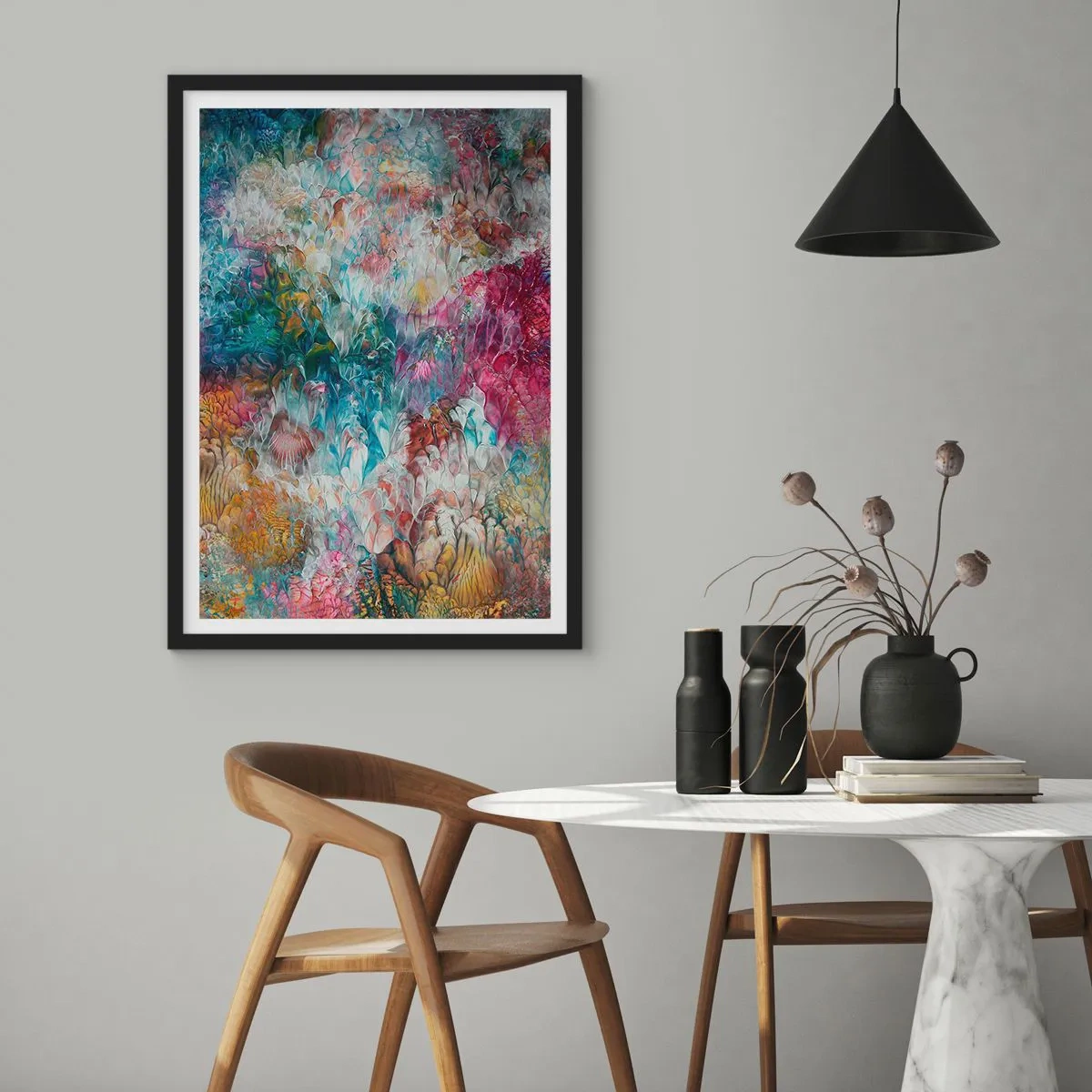 Plakat i sort ramme - I fuldt flor - 61x91 cm