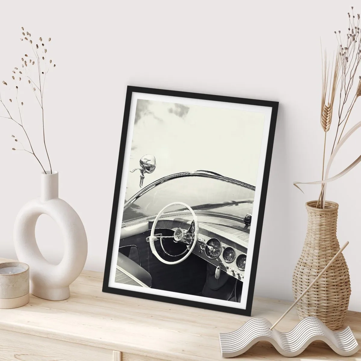 Plakat i sort ramme - Vejr for de rige - 30x40 cm