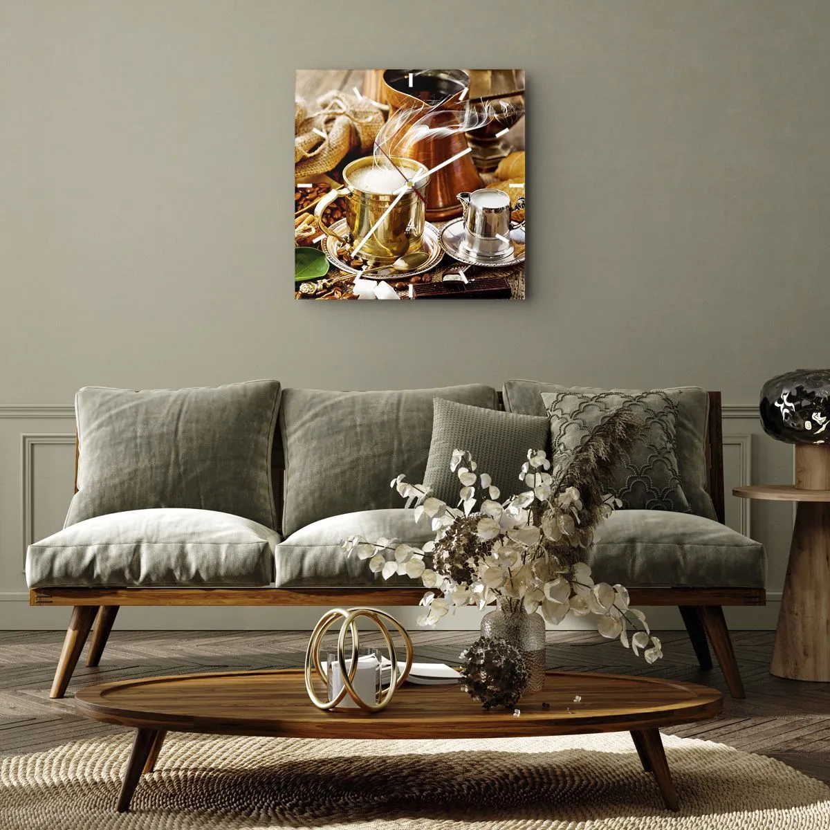 Vægur, Uret - Hav en dejlig dag! - 40x40 cm