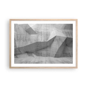 Plakat i ramme af lyst egetræ - En ægte udfordring - 70x50 cm