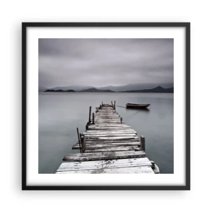 Plakat i sort ramme - Du kan tage af sted i morgen - 50x50 cm