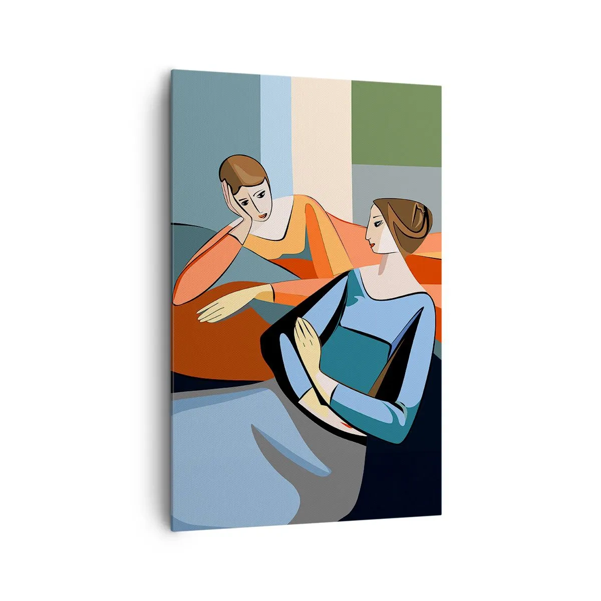 Lærredstryk - Billede på lærred - Et øjeblik af fortrolighed - 80x120 cm