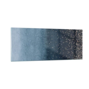 Billede på glas - Sammensætning - blå faser - 100x40 cm