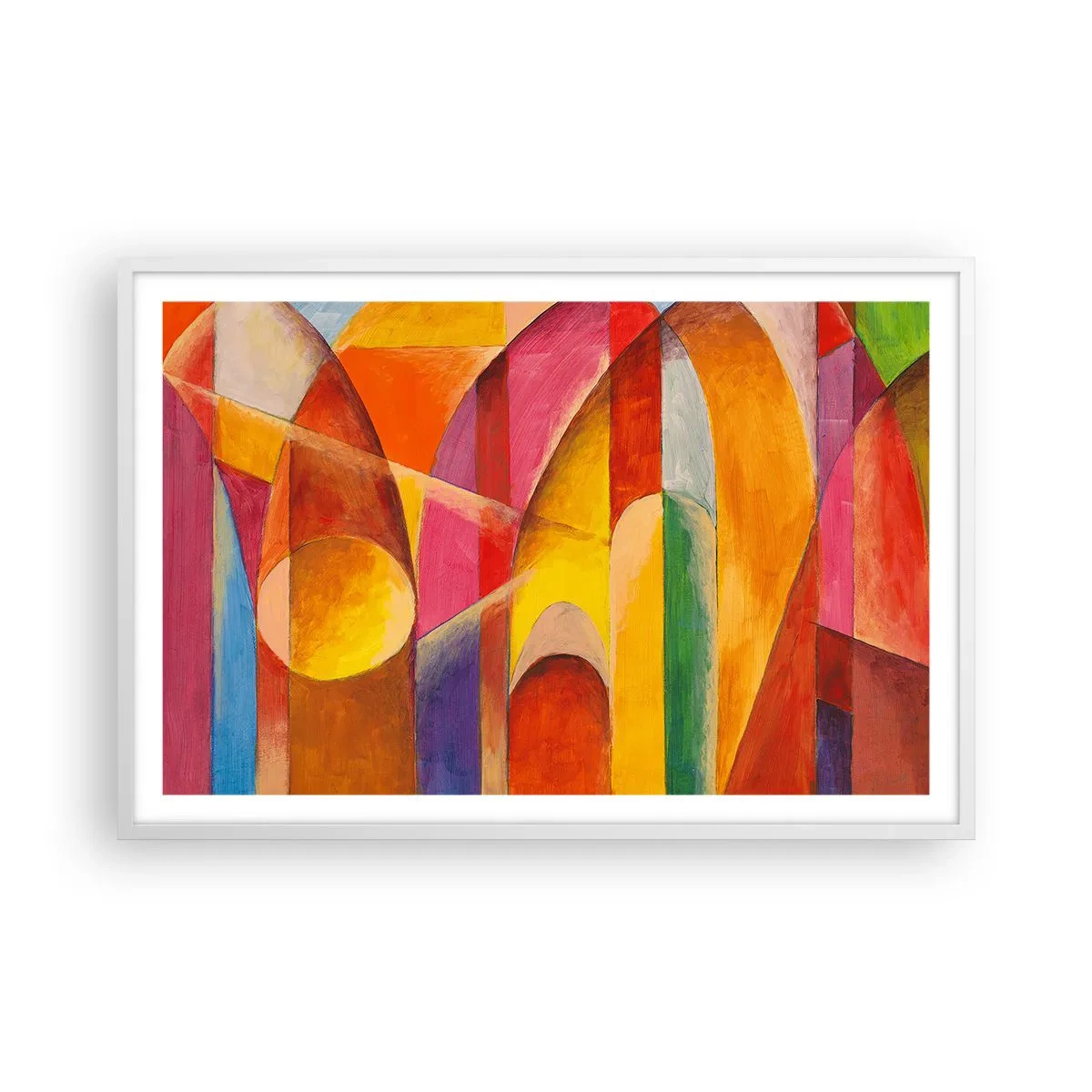 Plakat i hvid ramme - Solens katedral - 91x61 cm