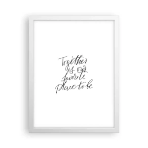 Plakat i hvid ramme - Føler du det også? - 30x40 cm