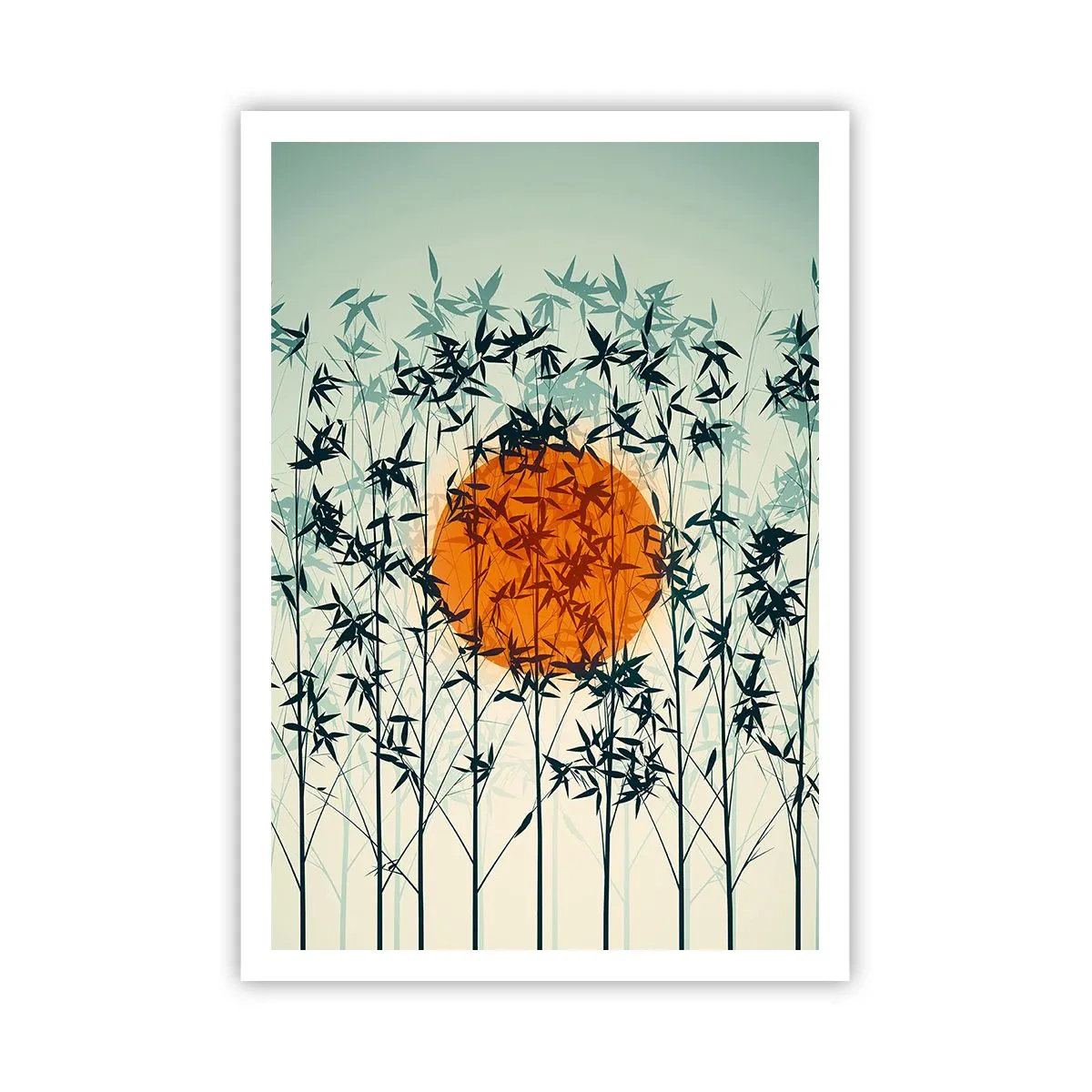 Plakat - Japansk sol - 70x100 cm