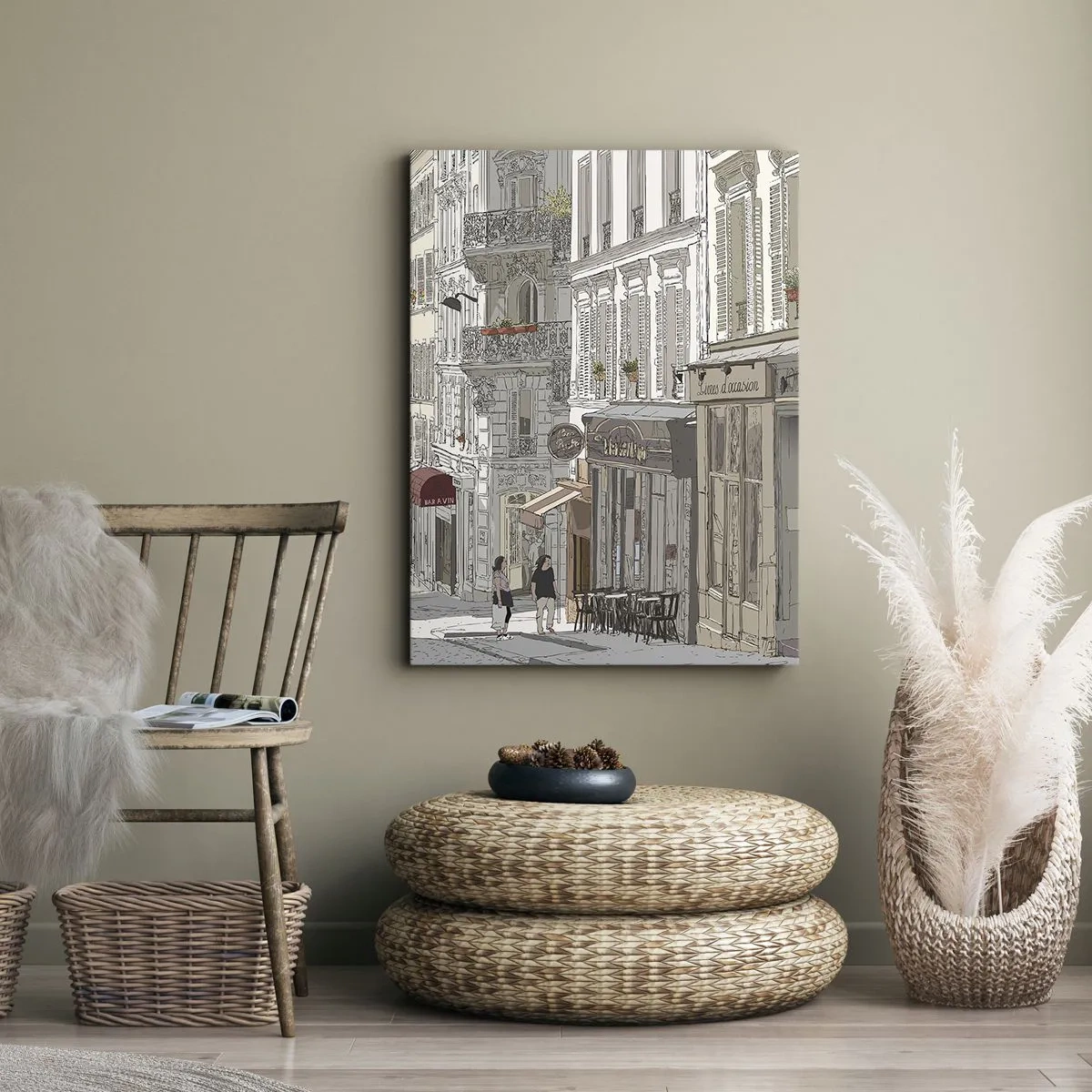 Lærredstryk - Billede på lærred - Byens glæder - 50x70 cm