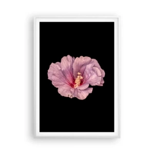 Plakat i hvid ramme - Lige i hjertet - 70x100 cm