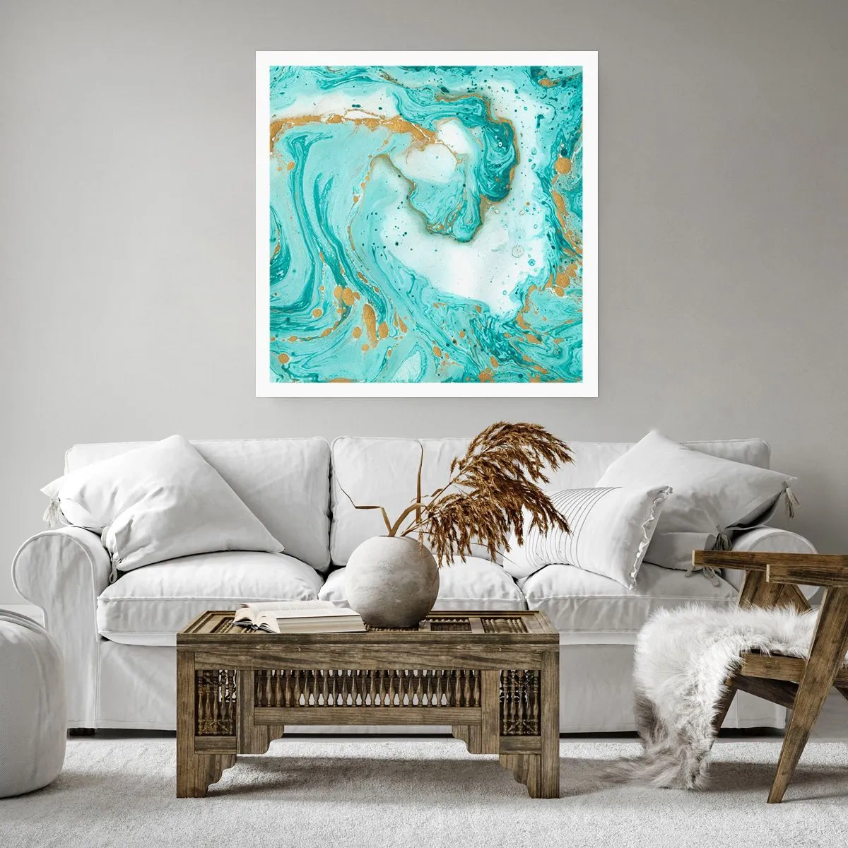 Plakat - Under den store bølge i Edo-perioden - 30x30 cm