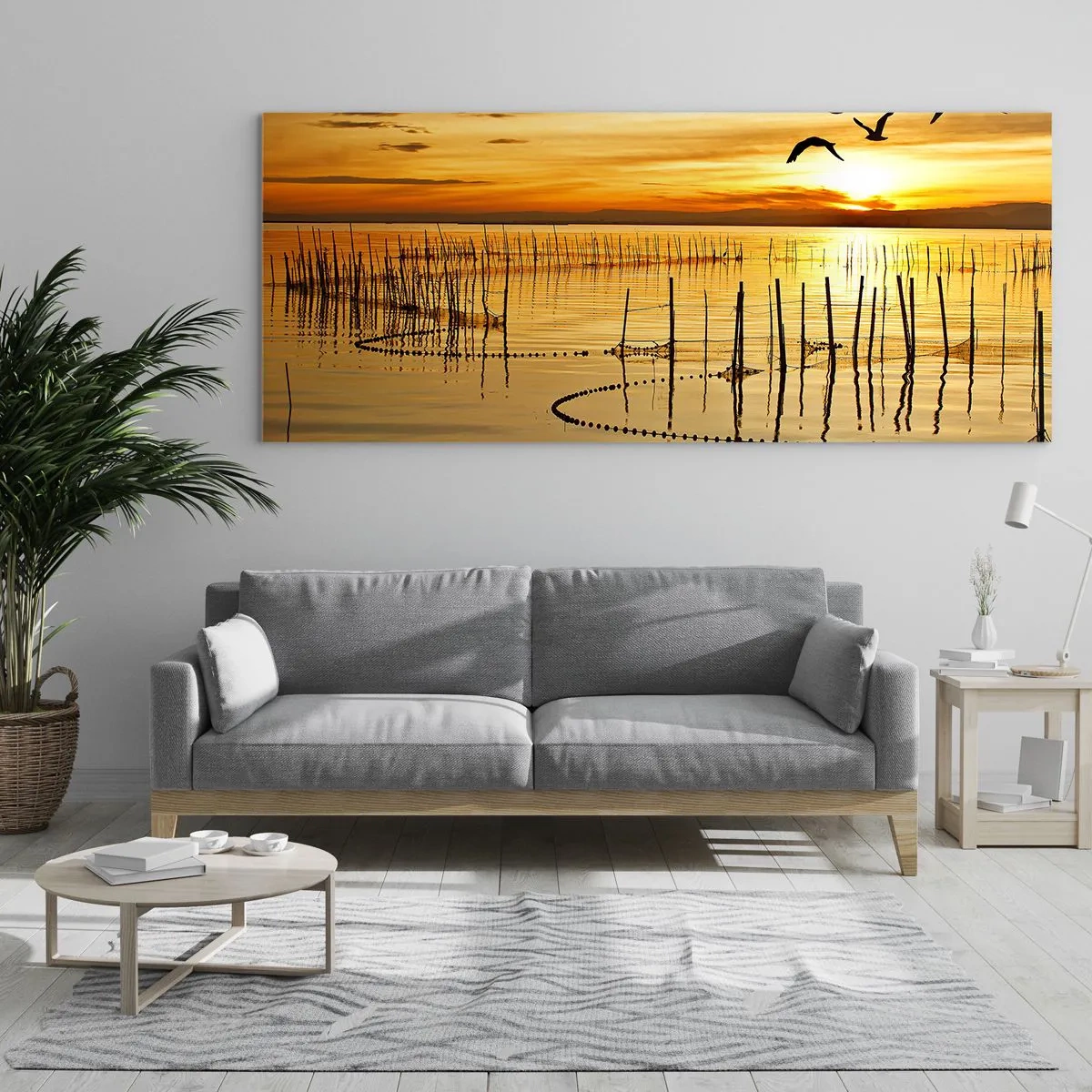 Billede på glas - I fiskeriet - 90x30 cm