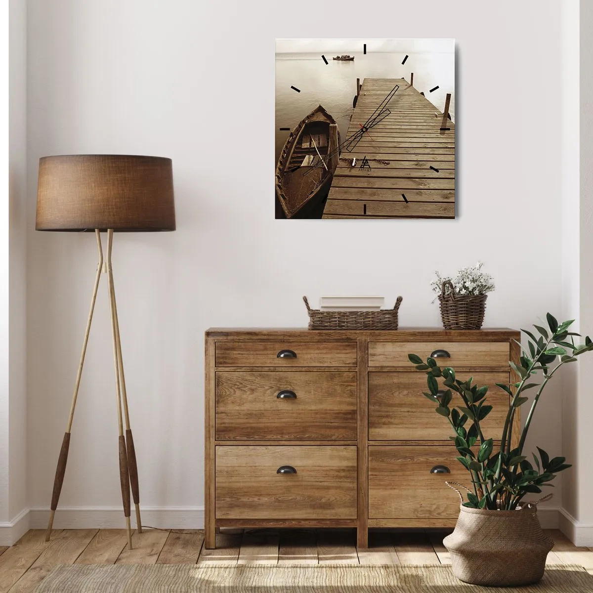 Vægur, Uret - Stor fred - 30x30 cm