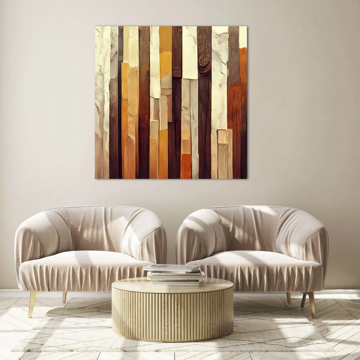 Billede på glas - Hymne af skovens træer - 70x70 cm