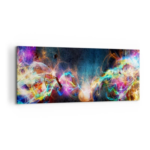 Lærredstryk - Billede på lærred - Glædeligt imod mørket - 120x50 cm