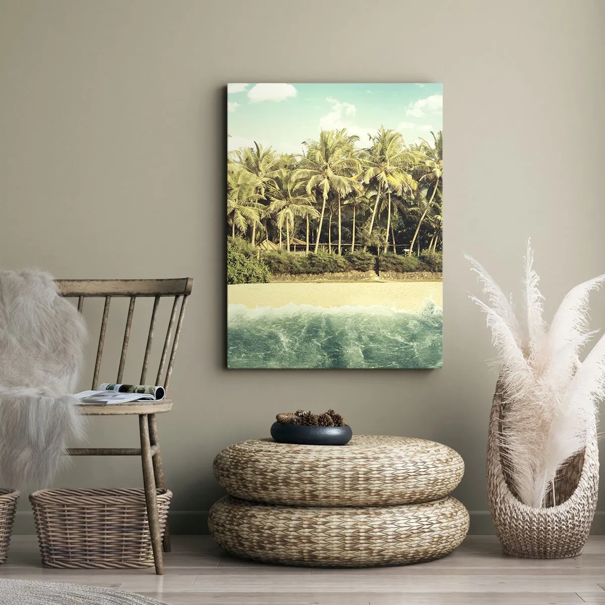 Lærredstryk - Billede på lærred - Hvad med her? - 50x70 cm