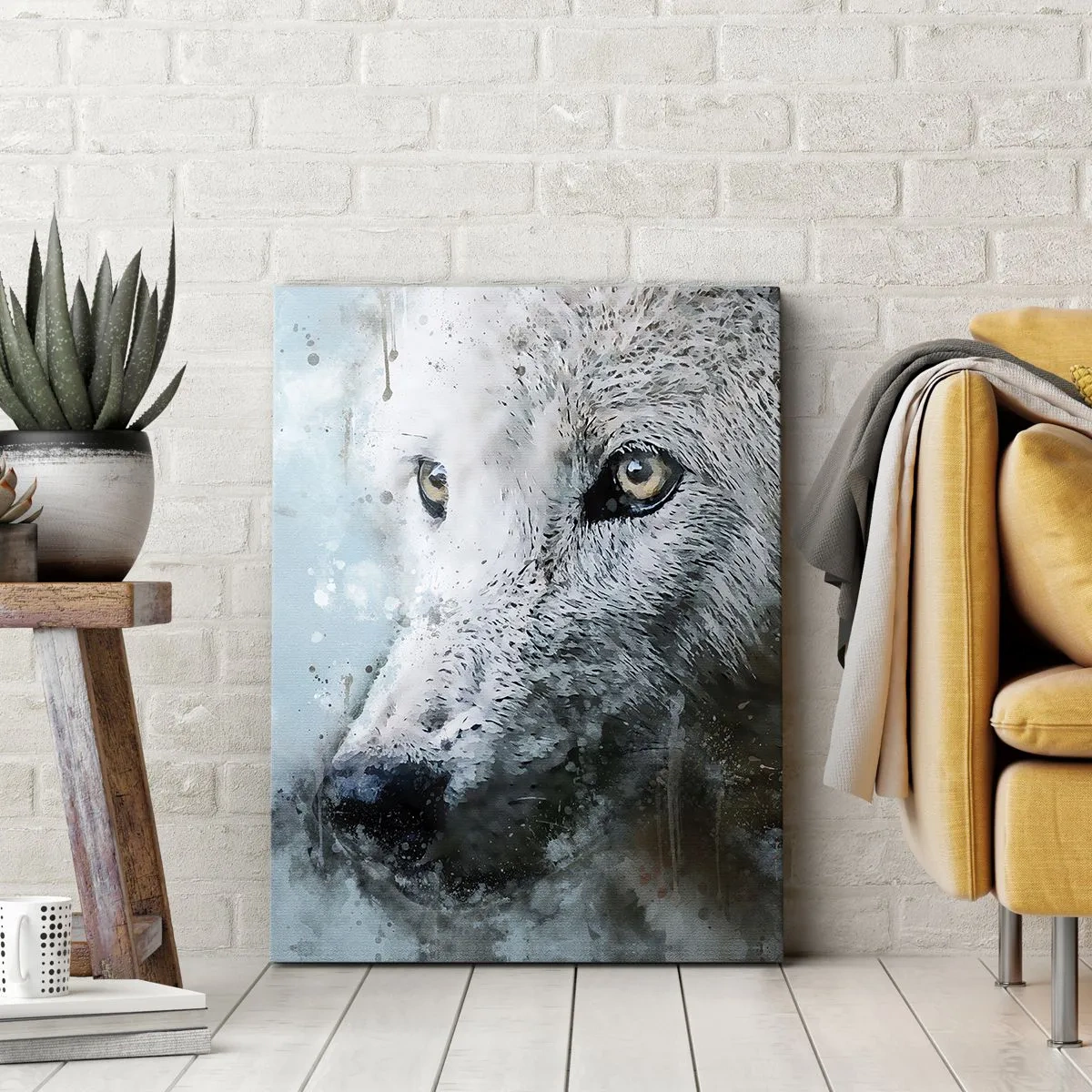 Lærredstryk - Billede på lærred - Mød ulvesjælen - 50x70 cm
