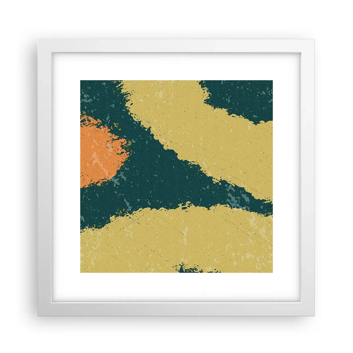 Plakat i hvid ramme - Abstraktion - i slowmotion - 30x30 cm