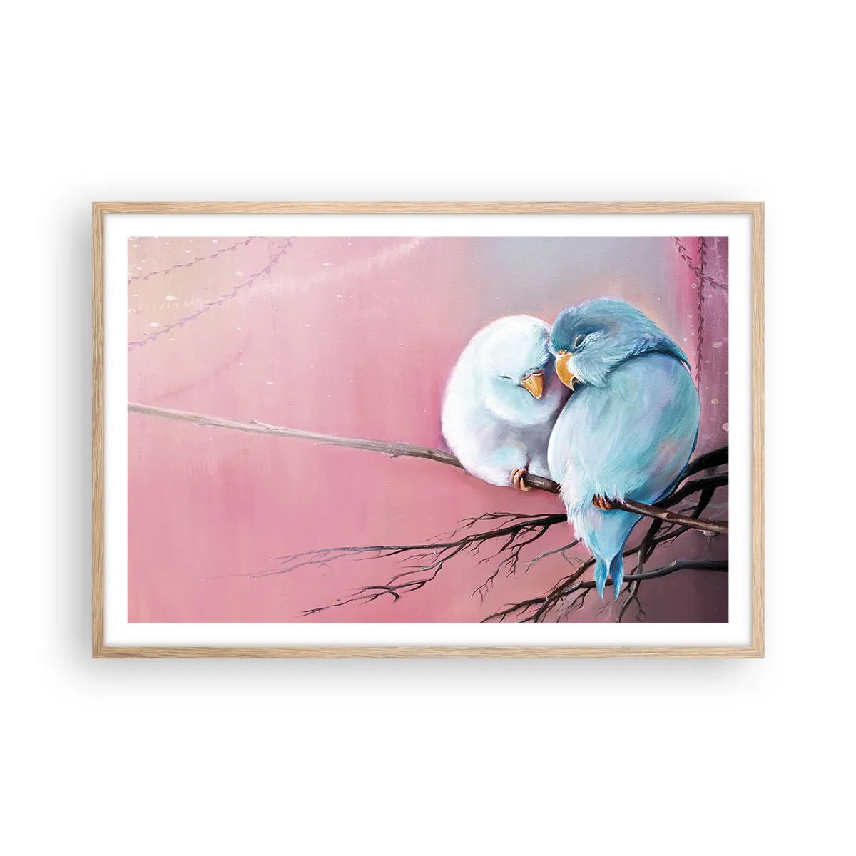 Plakat i ramme af lyst egetræ - Hvad er der at tilføje?.... - 91x61 cm