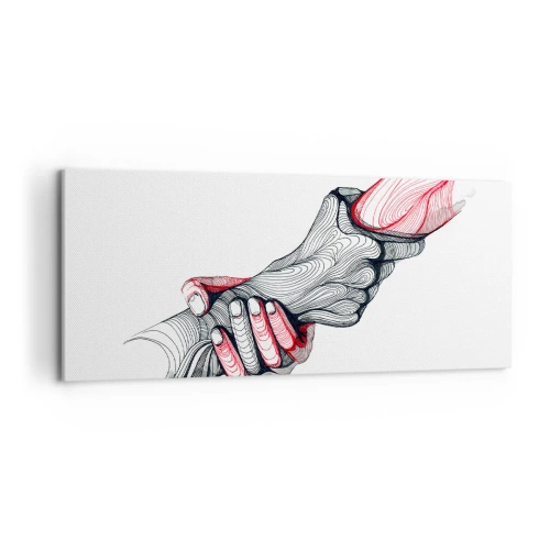 Lærredstryk - Billede på lærred - Du er i gode hænder - 120x50 cm