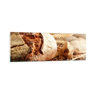 Billede på glas - Appetitlig, velduftende, sprød - 90x30 cm