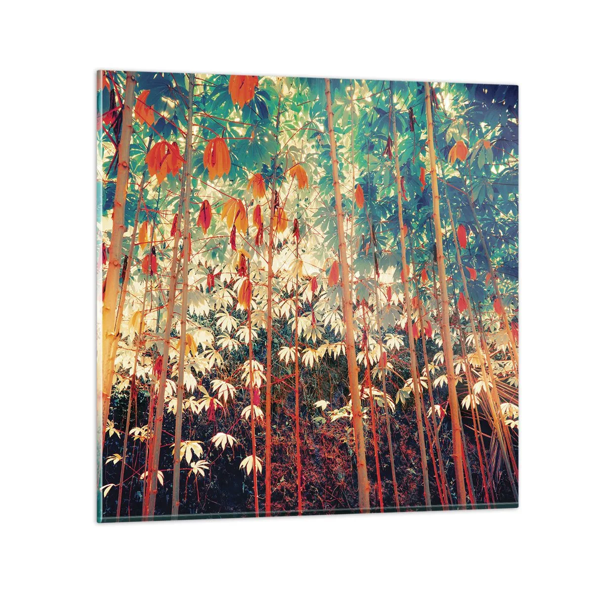 Billede på glas - Bladenes hemmelige liv - 30x30 cm