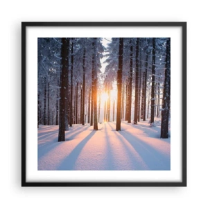 Plakat i sort ramme - Klart i sort og hvidt - 50x50 cm